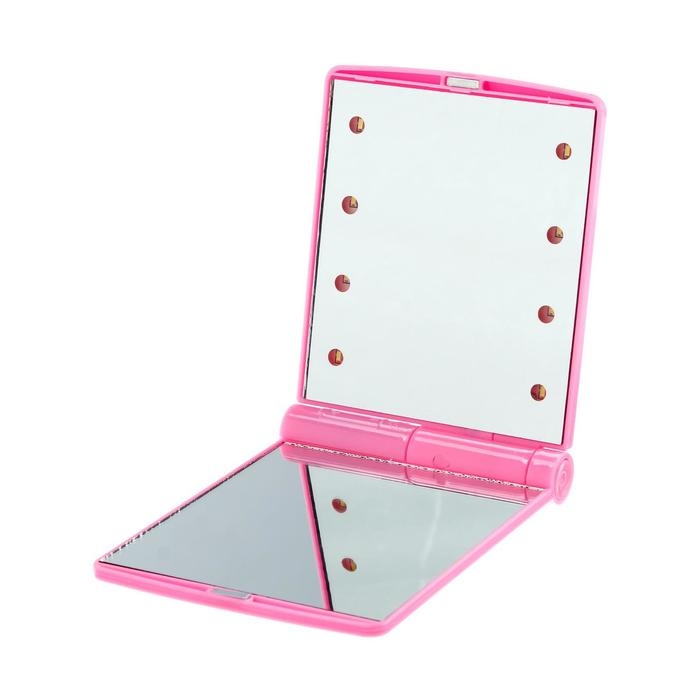 Зеркало Luazon, подсветка, 13.5 × 8.5 × 1 см, 8 диодов, МИКС Зеркало Luazon, подсветка, 13.5 × 8.5 × 1 см, 8 диодов, МИКС