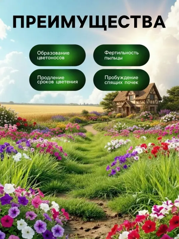 Стимулятор бутонизации и цветения Greenlife, 250 мл