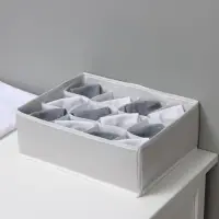 Органайзер для хранения белья LaDо́m, 12 ячеек, 32&times;24&times;12 см, серый