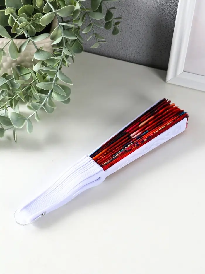 Веер пластик, текстиль "Бабочки и цветы" МИКС 23 см Веер пластик, текстиль "Бабочки и цветы" МИКС 23 см