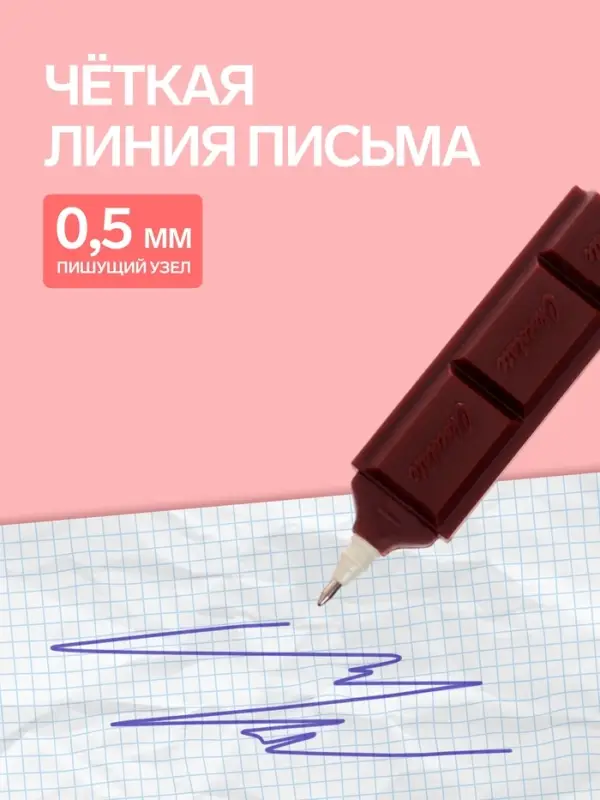 Ручка-прикол &laquo;Шоколадка&raquo;, синий стержень, шариковая, МИКС