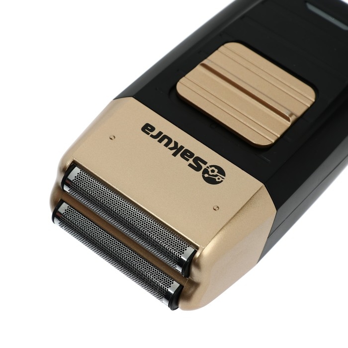 Электробритва Sakura SA-5426BK, сеточная, 2 плавающие головки, сухое бритьё, черная Электробритва Sakura SA-5426BK, сеточная, 2 плавающие головки, сухое бритьё, черная