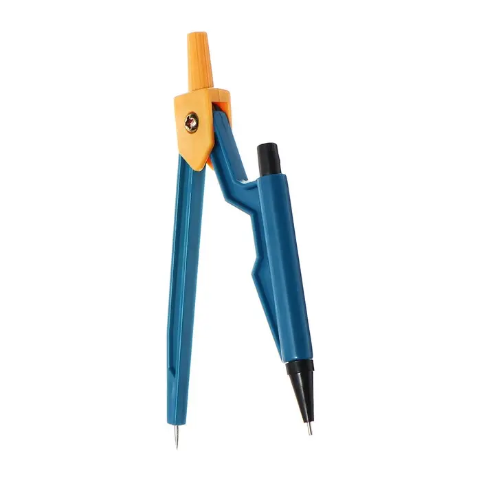 Циркуль пластиковый 120 мм с механическим карандашом, в ПВХ, с грифелями, МИКС Циркуль пластиковый 120 мм с механическим карандашом, в ПВХ, с грифелями, МИКС