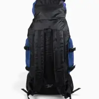 Рюкзак туристический, 90 литров, 6 наружных карманов, шнуровка, синий