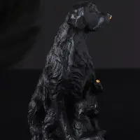 Фигурка гипс &laquo;Лабрадор с щенками&raquo;, 10&times;7 см, чёрный