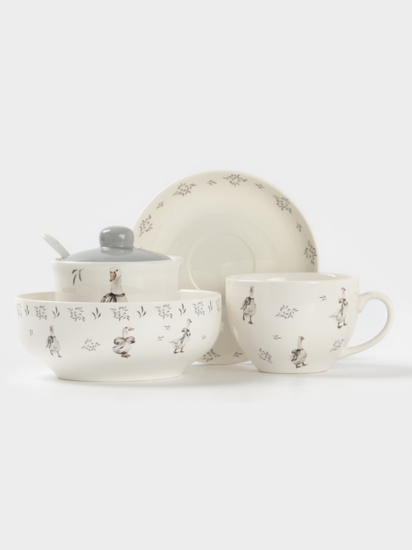 Лимонница Доляна  Лимонница Доляна "Гуси" цвет белый  9x9 см