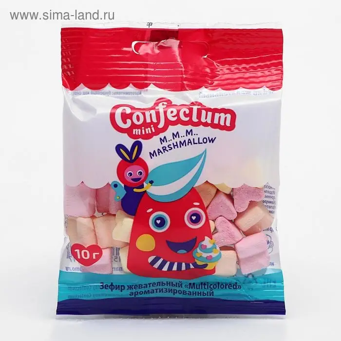 Маршмеллоу Confectum Mini duo, лента, 10 г Маршмеллоу Confectum Mini duo, лента, 10 г