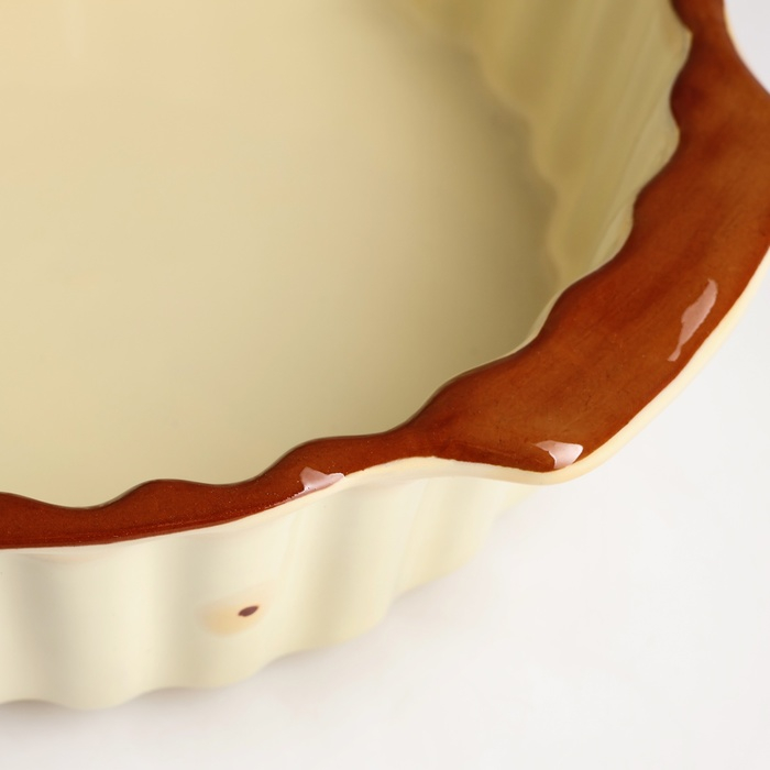 Ёмкость для запекания с ручками  Ёмкость для запекания с ручками "Волна" карамель, 2,1л