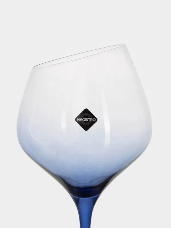 Бокал для вина Magistro &laquo;Иллюзия&raquo;, 540 мл, 10&times;24 см, стекло, прозрачный, синий
