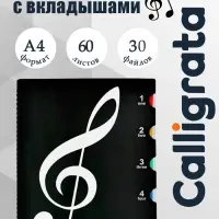 Нотная папка - 30 файлов 60 листов черная
