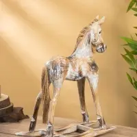 Сувенир «Лошадка-качалка, 41×12.5×44 см, дерево, бежевый Сувенир «Лошадка-качалка, 41×12.5×44 см, дерево, бежевый
