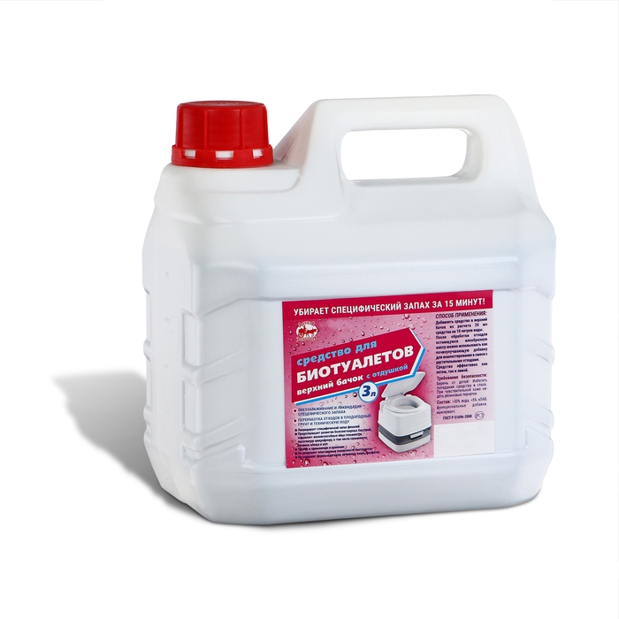 Жидкость для биотуалета верхнего бака «Артель Золотарь», концентрат, 3 л Жидкость для биотуалета верхнего бака «Артель Золотарь», концентрат, 3 л