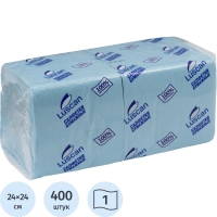 Салфетки бумажные Luscan Profi Pack 1сл24х24 пастель голубые400 шт/уп