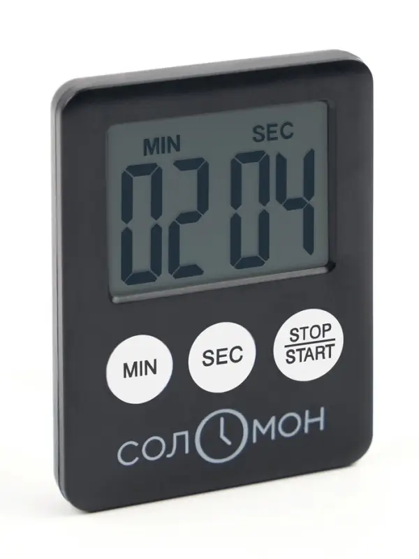 Таймер кухонный &laquo;Соломон&raquo; на магните, электронный, с настольной подставкой, 5.3&times;7 см