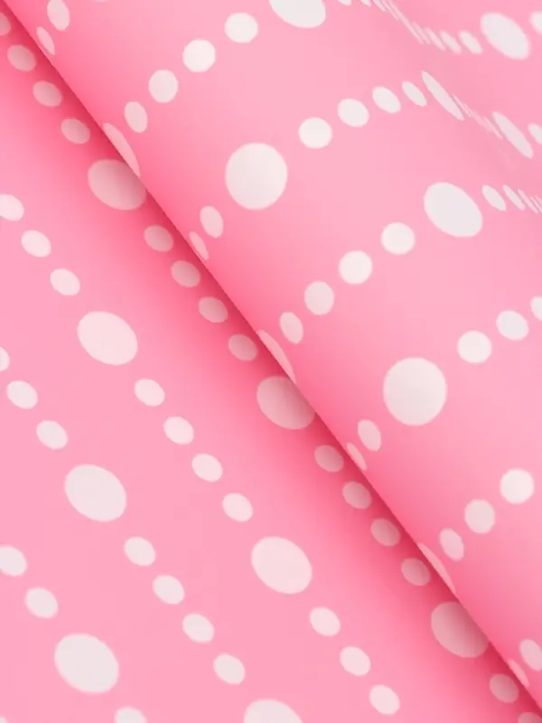 Пленка для цветов, "Бисер", розовая, 57х57 см