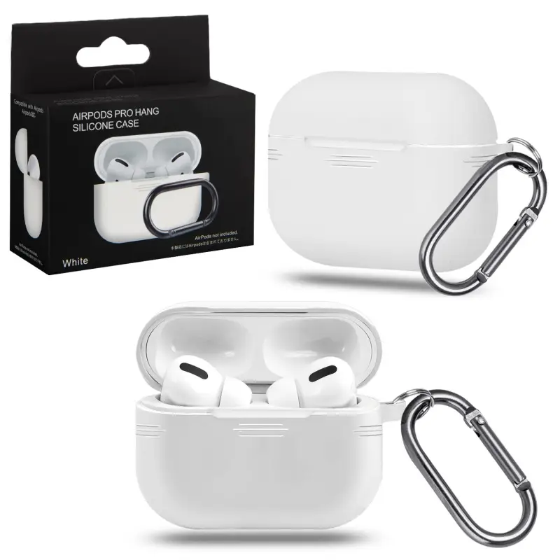 Чехол для AirPods Pro с карабином №11 White