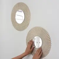 Зеркало настенное, круглое, акриловое, 5 шт., без рамы, d=14 см
