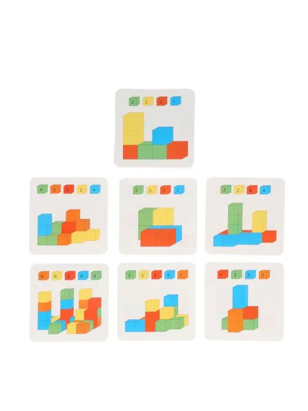 Кубики деревянные 60 штук Кубики деревянные 60 штук