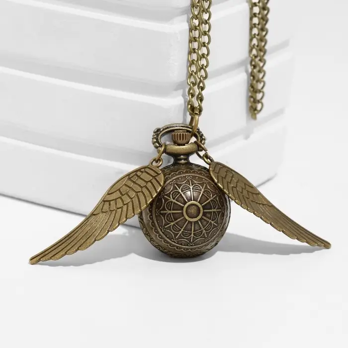 Часы карманные &laquo;Снитч&raquo;, кварцевые, диаметр циферблата 2.7 см, бронзовые