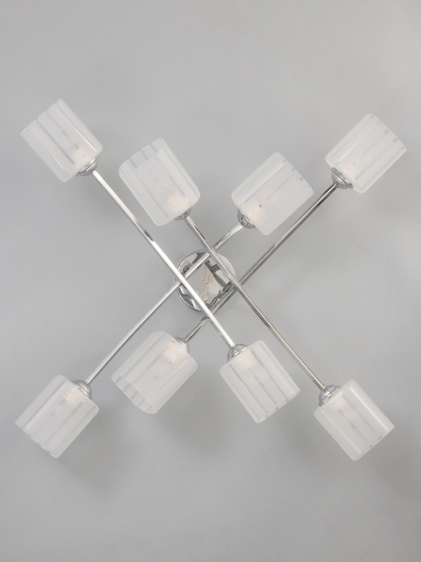 Люстра 6591182/8 E27 40Вт хром 90х90х21 см BayerLux Люстра 6591182/8 E27 40Вт хром 90х90х21 см BayerLux