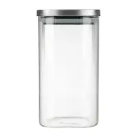 VETTA Рельеф Банка для хранения с металлической крышкой 1400мл, 18х10см, стекло