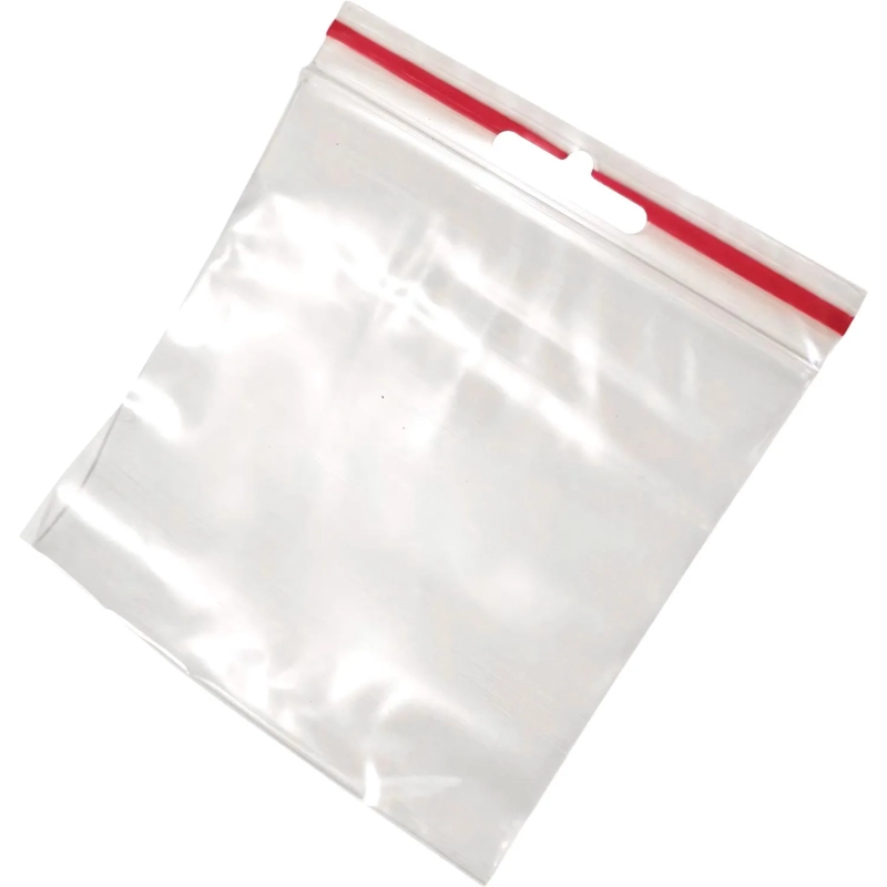 Пакет с замком (Zip Lock) с европодвесом 10 х 10 см, 60 мкм, 100 шт/уп