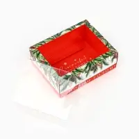 Коробка складная с пластиковой крышкой «Тепла и уюта», 11.5 х 9 х 4 см
