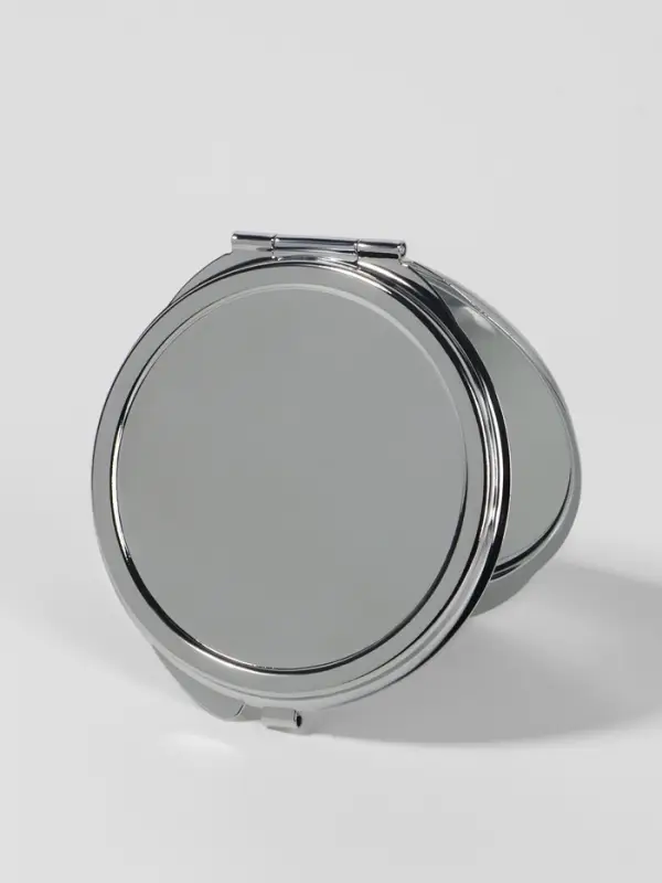 Зеркало складное, d=6 см, серебристое МИКС