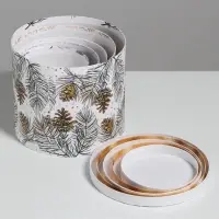 Набор подарочных коробок 5 в 1 &laquo;Белое золото&raquo;, 13&times;14‒19.5&times;22 см, Новый год