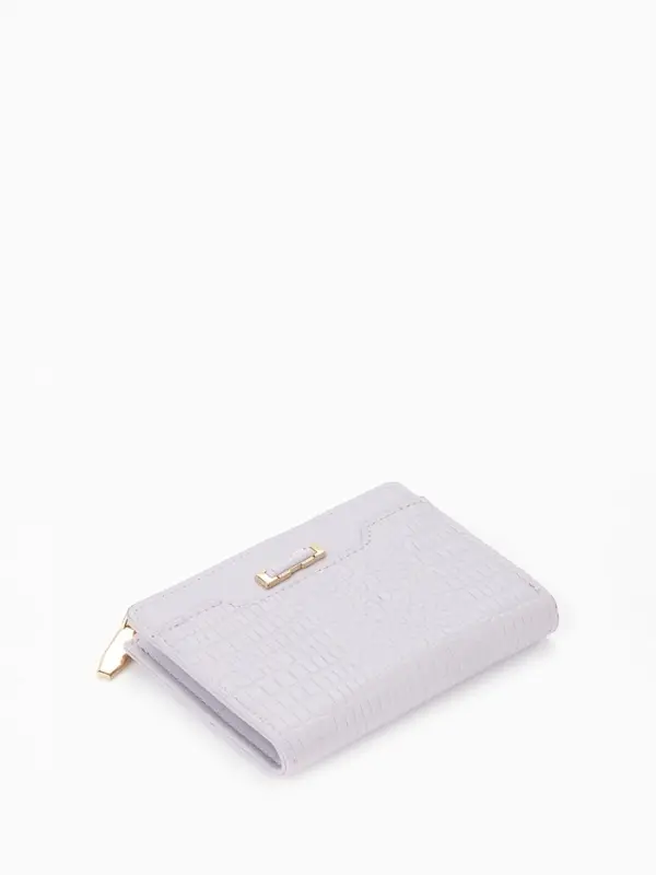 Кошелёк женский на кнопке, 12.5&times;2&times;9 см, однотонный, комбинированный, светло-сиреневый