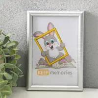 Фоторамка для фото 10&times;15 см Keep memories &laquo;Радуга&raquo;, пластик, серебро матовое, (пластиковый экран)