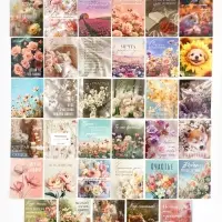 Набор мини-открыток в коробке со скрепками «Цветы», 35 штук, 8 x 10 см Набор мини-открыток в коробке со скрепками «Цветы», 35 штук, 8 x 10 см