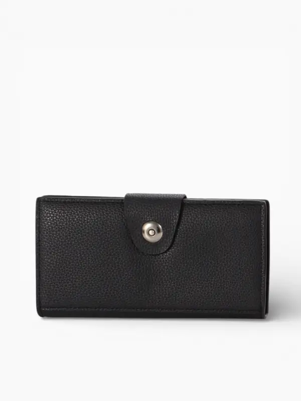 Портмоне мужское &laquo;Кайс&raquo;, на магните, отдел для карт, монет, чёрное