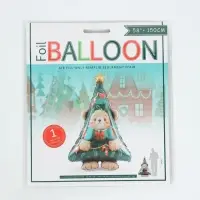 Воздушный шар фольгированный 58" &laquo;Мишка с елкой&raquo;, только под воздух
