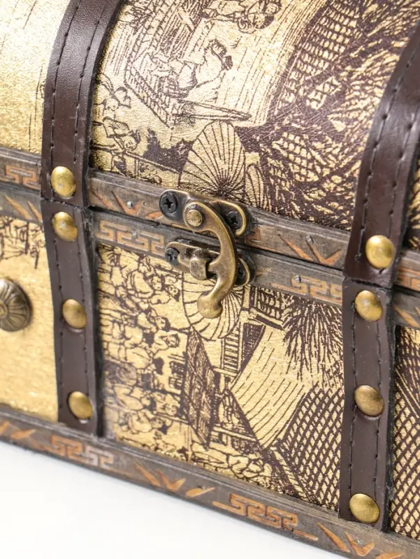 Шкатулка для украшений &laquo;Сундук. Ярмарка&raquo;, дерево, 20&times;15&times;15.5 см