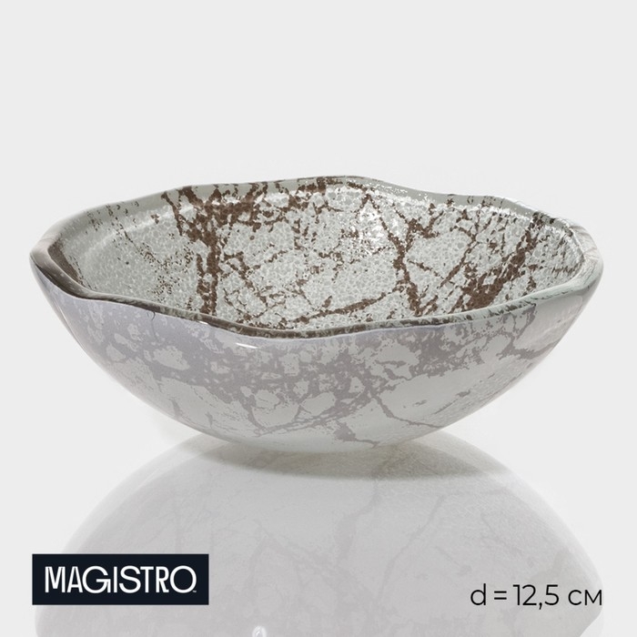 Миска Magistro «Мрамор», d=12,5 см, цвет белый Миска Magistro «Мрамор», d=12,5 см, цвет белый
