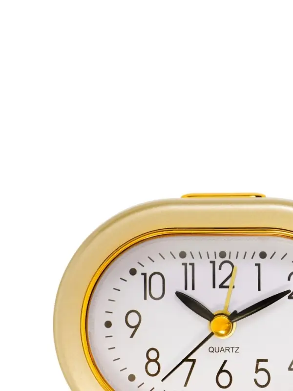 Будильник &laquo;Кантик&raquo; с подсветкой, 10&times;7.5 см, от батарейки АА, золотой