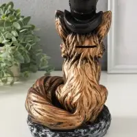 Копилка "Лиса в шляпе" 24х15 см, бронза с серебром Копилка "Лиса в шляпе" 24х15 см, бронза с серебром