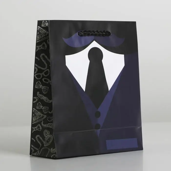 Пакет подарочный ламинированный, упаковка, «Костюм», S 12 х 15 х 5.5 см