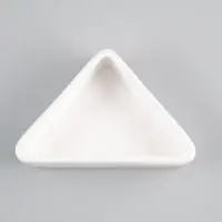 Миска, 75 мл, 9.5&times;6&times;2 см, угловая, керамика, белая