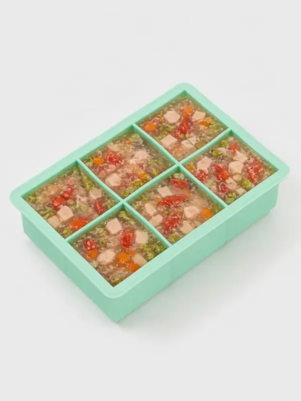 Форма для льда и заготовок Доляна &laquo;Кубик&raquo;, силикон, 16&times;11&times;4.8 см, 6 ячеек (4.6&times;4.6 см), бирюзовая