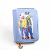 Кошелёк Выбражулька &laquo;Крокодил и слон&raquo;, на молнии, маленький, детский, голубой