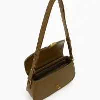 Сумка женская мессенджер TEXTURA на клапане, 23&times;6&times;13 см, хаки