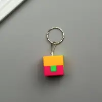 Брелок для ключей на кольце &laquo;Кубик - головоломка&raquo;, пластик, 3.5&times;3.5 см