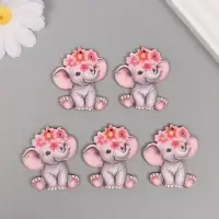 Декор для творчества дерево "Слонёнок с цветным венком" 4,1х3,5х0,3 см Декор для творчества дерево "Слонёнок с цветным венком" 4,1х3,5х0,3 см