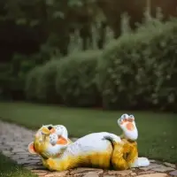 Садовая фигура из полистоуна &laquo;Ленивый Кот&raquo;, 23&times;12.5&times;11 см
