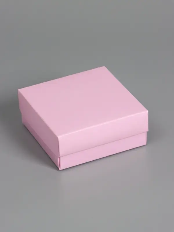 Коробка складная, крышка-дно, розовая, 12 х 12 х 5 см