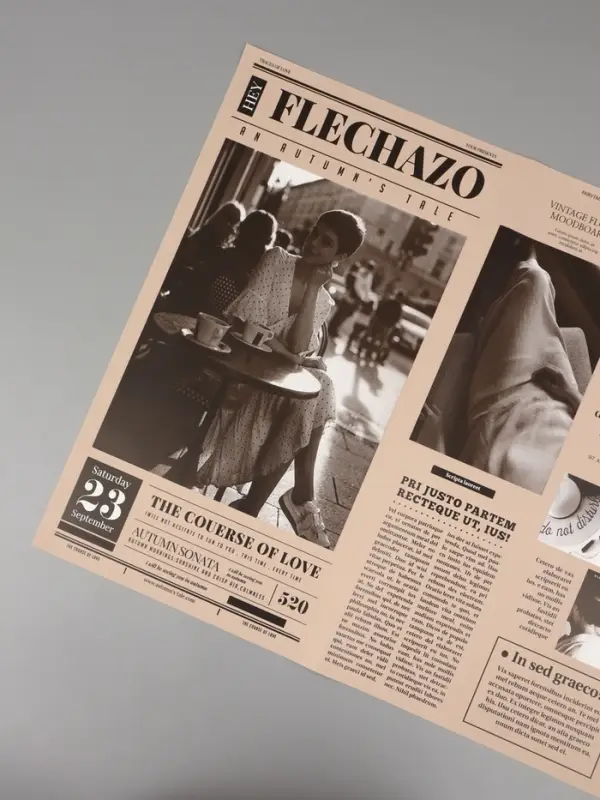 Пленка флористическая "Газета любви" 65мкм, 50х57 &plusmn;1см