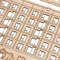 Лесная мастерская Деревянный конструктор "Хрущёвка"206 деталей