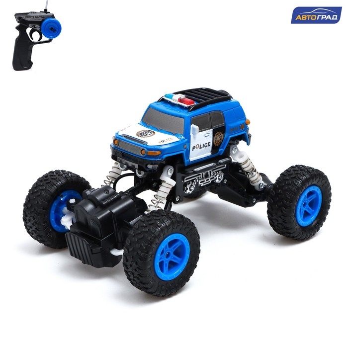 Джип радиоуправляемый «Полиция», работает от аккумулятора, цвет синий Джип радиоуправляемый «Полиция», работает от аккумулятора, цвет синий